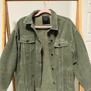 Zara Green Corduroy Jacket